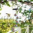 thumbnail image 2 of Fesfesfes Clearance Wind Chime Feeder,Copper Hummingbird Feeder with 6 Musical Tubeses, Solar-Powered Garden Sound Decor multicolour, 2 of 5