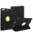 thumbnail image 1 of Mignova For New iPad 9.7 2017/2018 Case Heavy Duty Full Body Rugged Protective Case with Auto Sleep/Wake Up Stand Folio&Three Layer Design for Apple iPad 9.7 inch 2017/2018 (Black+Green), 1 of 9