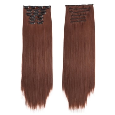 RKSTN Wigs Human Hair Fashion Hair Long Clip In Hair Extensions Full Straight Wig Glueless Wigs