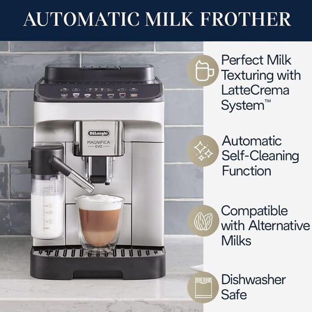 Open Box) De'Longhi ECAM29084SB Magnifica Evo with LatteCrema