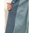 thumbnail image 5 of INSPIRE CHIC Women's Half Lapel Long Sleeves One Button Winter Mid-Length Overcoat XL Gray Blue, 5 of 5