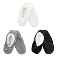 thumbnail image 1 of CHOK Adult Super Soft Warm Cozy Fuzzy Soft Touch Slippers Non-Slip Lined Socks  Assortment B  Medium 3 Pairs, 1 of 3