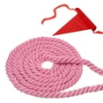 thumbnail image 1 of Unique Bargains 39 Feet Tug of War Rope for Adults Teen 3-Strand Natural Twisted Cotton Rope with Flag Pink, 1 of 7