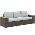 thumbnail image 1 of Outsunny Canapé d'Extérieur 3 Places avec Coussins, Sofa d'Extérieur, Gris, 1 of 10