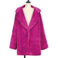 thumbnail image 4 of CEHVOM Manteau en Fausse Fourrure Chaud pour Femmes, Veste d'Hiver à Col Rabattu, 4 of 7
