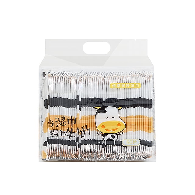 50 Pcs/Pack Mini Lingettes Humides Portatives Simples Lingettes Douces Non Tissées pour Emballage du Visage et de la Brosse à Main