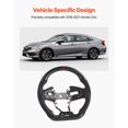 thumbnail image 2 of VEVOR Steering Wheel for 2016-2021 Honda Civic, Carbon Fiber Steering Wheel D-Shaped Flat-Bottom, Leather Grip with Non-Slip Texture & Precise Stitching, Accessories Replacement for Honda Civic, Black, 2 of 9