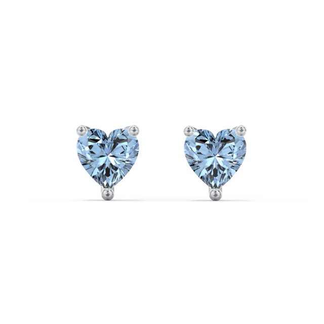 Boucles d'Oreilles Clous Pierre de Naissance Cœur