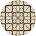 thumbnail image 1 of Ahgly Company Tapis d'Intérieur Rond Lavable en Machine Beige Blé Transitionnel, 8 Pieds Rond, 1 of 7