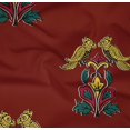 thumbnail image 4 of oneOone Tissu Popeline Sergé Coton Bio Feuillesoiseau & Floral Tissu Imprimé BTY 42 Pouces de Large, 4 of 4