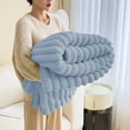 thumbnail image 4 of ZZkhGO Small Double Layer Raschel Blanket, Cozy Fleece Throw Blanket, Soft Warm Blanket for Sofa Travel, 4 of 7