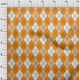 thumbnail image 3 of oneOone Georgette Viscose Orange Fabric Check Craft Projects Decor Fabric Printed By The Yard 42 Inch Wide, 3 of 4