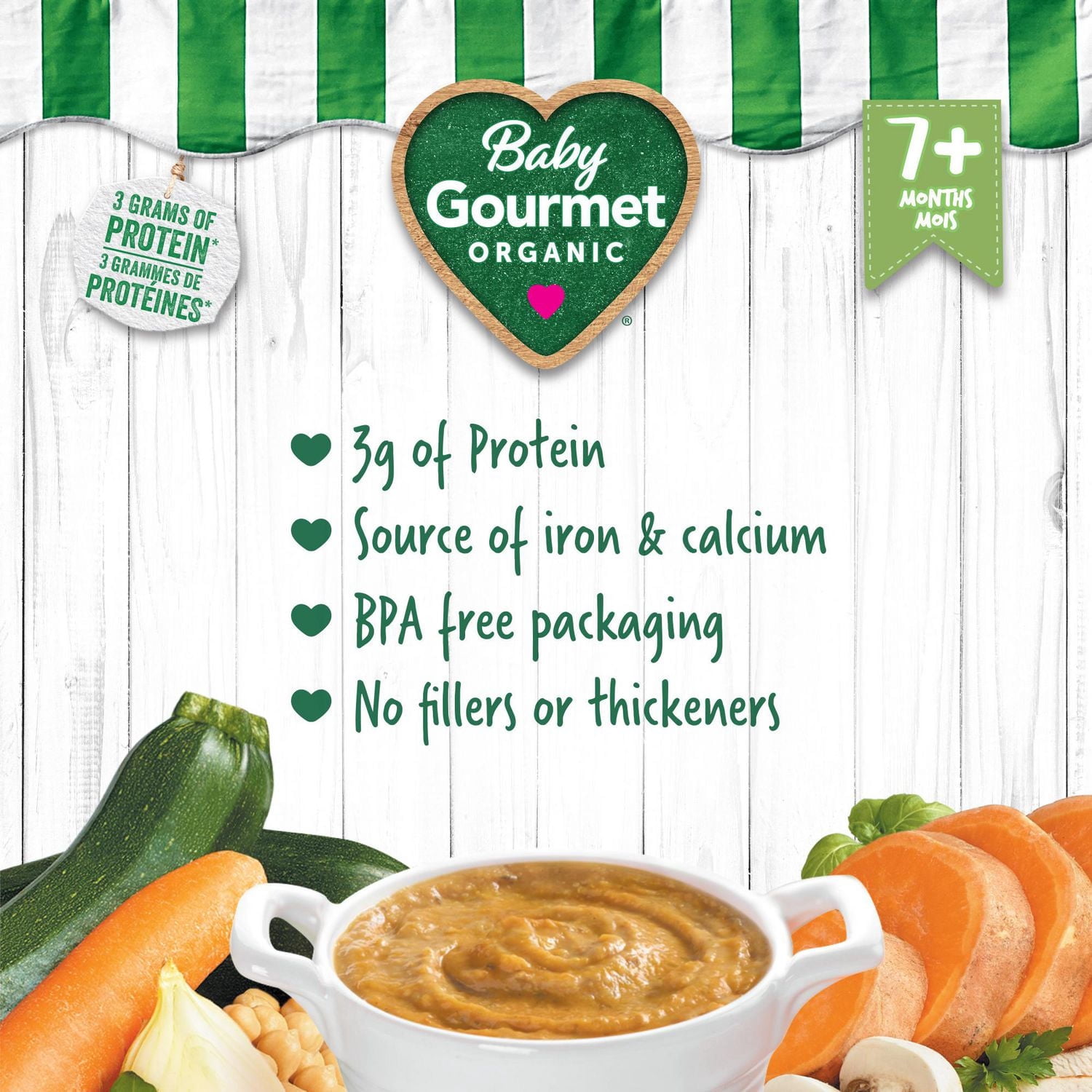 Baby Gourmet Repas Biologique Minestrone au Poulet et aux Légumes