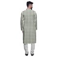 thumbnail image 3 of Atasi Printed Long Sleeve Kurta For Men Button Down Cotton Slub Ethnic Shirt, 3 of 5