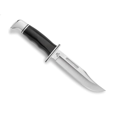 Couteau de chasse à lame fixe Buck 119 Special®, lame à clip affûtée à la main, protection en aluminium, manche durable, étui en cuir - Idéal pour les amateurs de plein air