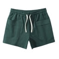 thumbnail image 2 of EOYWHK Summer Shorts for Men 100% Cotton Ultra Soft Lounge Shorts Elastic Waist Drawstring with Pockets, 2 of 5