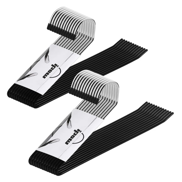 IPOW Heavy Duty Metal Pants Hangers 24 Pack Jean Hangers for Closet Open Ended Clothes Hanger for Pant Slack Trouser Scarf Space Saving Non Slip