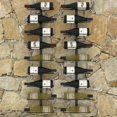 thumbnail image 1 of vidaXL Wall-mounted Wine Racks for 18 Bottles 2 pcs Black Iron, 1 of 4
