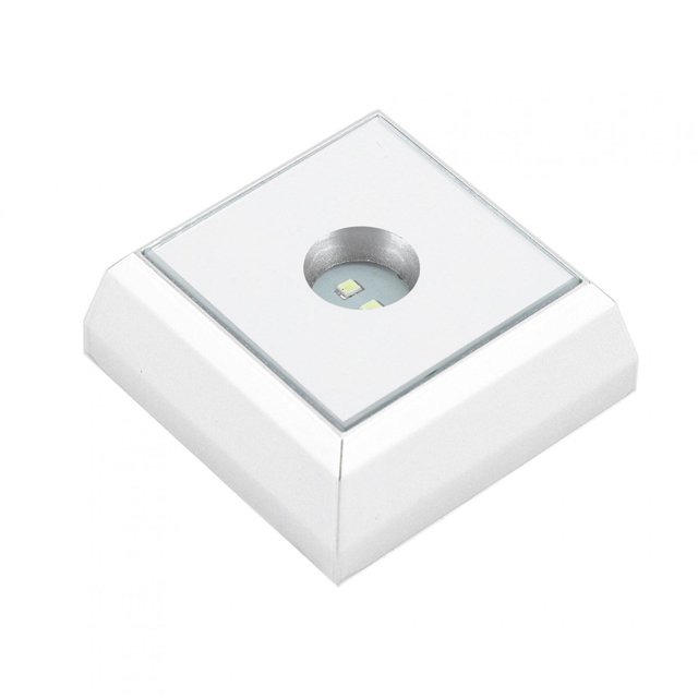 Keenso LED Lamp Stand, Lamp Holder Square LED Base, Acrylic Statue Jewelry For Artware Display Crystal