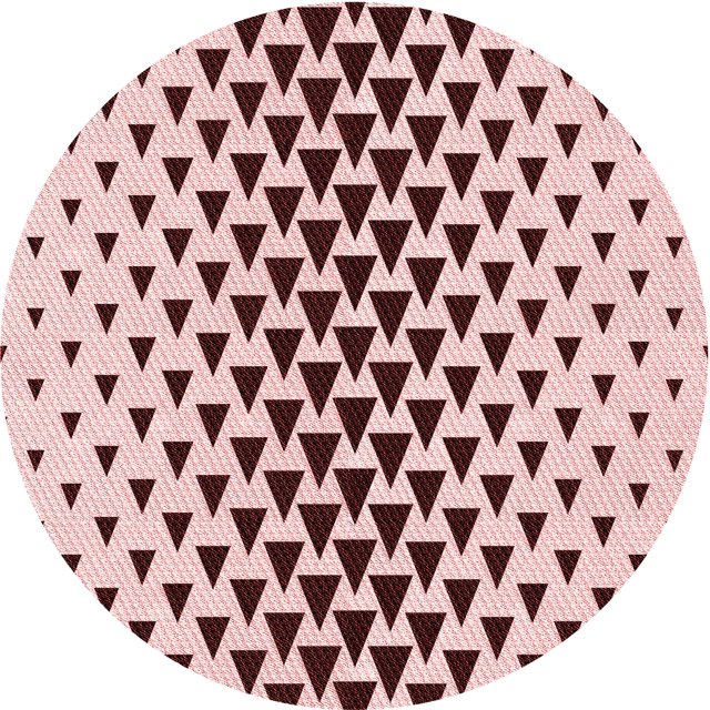 Ahgly Company Tapis Rond Lavable en Machine Intérieur Transitionnel Rose Clair, 4 Pieds Rond