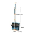 thumbnail image 3 of Ensemble de Balais et Porte-Poussière d'Intérieur, Rotatif à 180°, Rangement sur Pied, avec Dents de Raclage et Grattoir, Léger, ABS+PP+acier Inoxydable, pour Nettoyage Intensif Intérieur Extérieur à la Maison et en Boutique, 3 of 6