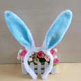 thumbnail image 3 of Bunny Rabbit Costume Set,Ears Headband Bow Ties Tail Set,Halloween Costume Assesories(Blue), 3 of 5