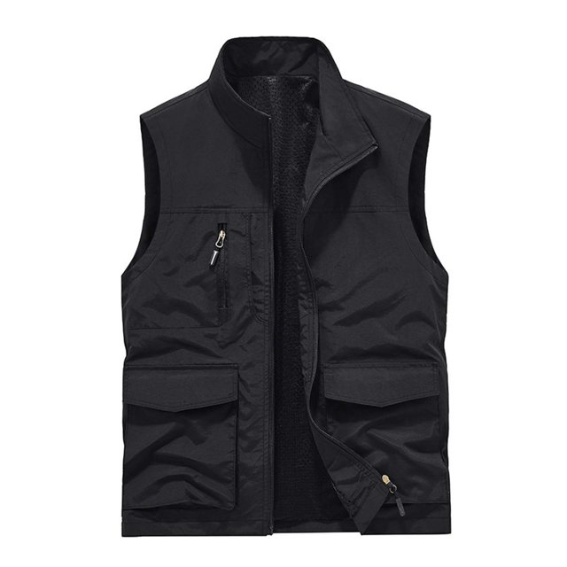 Jackets for Men Mens Work Clothes Jacket Solid Color Stand Collar Multiple Pockets Outdoor Sports Photography Leisure Coat