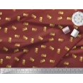 thumbnail image 2 of Soimoi Red Velvet Fabric OMG Text Printed Craft Fabric by the Yard 58 Inch Wide, 2 of 5