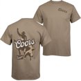 thumbnail image 1 of Coors T-Shirt à Imprimé avant et Arrière de Rodéo de Banquet avec Cavalier de Taureau - Très Grand, 1 of 5