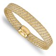 thumbnail image 2 of Flexible Woven Stretch Luxe Bangle Bracelet 14k Two-Tone Gold, 2 of 3