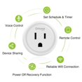 thumbnail image 2 of GHome Smart Plug Mini, Prise Intelligente Wi‐Fi Compatible avec Alexa et Google Home, Prise avec Minuterie et Contrôle par Application, Prises Intelligentes Uniquement Prenant en Charge le Réseau 2,4 GHz, Aucun Concentrateur Requis, Homologué ETL FCC, Blanc, 2 of 5