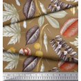 thumbnail image 2 of Soimoi Poly Georgette Fabric Berries,Oak Chestnut Leaves Print Fabric by the Yard 42 Inch Wide, 2 of 3
