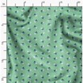 thumbnail image 2 of Soimoi Green Cotton Poplin Fabric Shells Ocean Print Sewing Fabric Yard 56 Inch Wide, 2 of 6