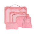 thumbnail image 3 of 6Pcs Foldable Travel Packing Cubes, Waterproof Storage Organizer Bags Set with Buckle and Mesh Design, 3 of 5
