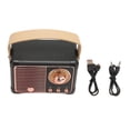 thumbnail image 2 of Vintage Speaker, Multiple Play Modes Low Power Consumption Retro  Speaker  For Outdoor Black, 2 of 8