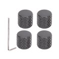 thumbnail image 3 of Electric Guitar Knob, Durable Aluminum Alloy Material 4pcs Electric Guitar Knobs Guitar Speed Control Knob, 1pc Hex Wrench For Guitar Instrument Lovers Black,Silver, 3 of 8