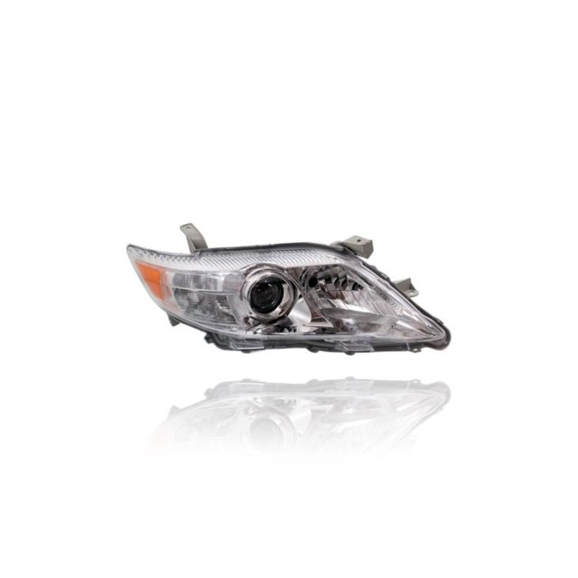 Headlight - Compatible/Replacement for '10-11 Toyota Camry Base/LE/XLE (Japan Built) - Halogen, Chrome Interior Bezel - Right Hand - Passenger - 8113033700