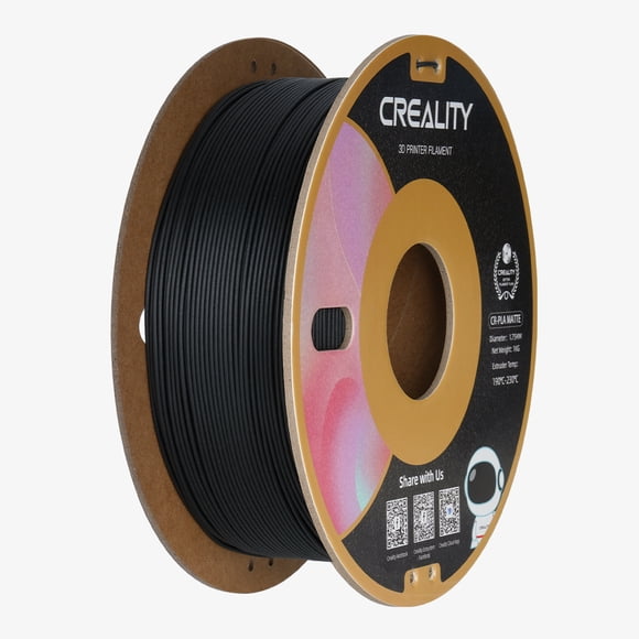 Filament d'impression 3D Creality CR-PLA mat, 1,0 kg, 1,75 mm, noir mat