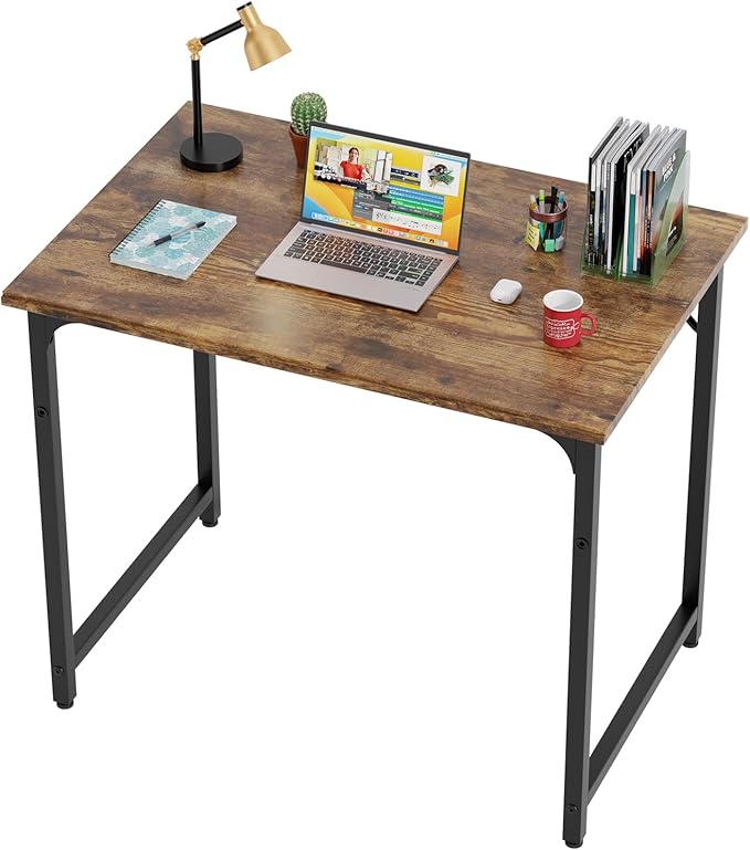 Computer Desk,Home Office Desk Writing Study Table Modern Simple Style PC Desk with Metal Frame for Home Office