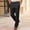 Style1-Black mens pants, variant on Mceream Chino Linen Pants for Men Wide Leg Elastic Waist Pants Breathable Plain Beach Trousers Ropa Gym Hombre Green XL