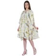 thumbnail image 3 of Moomaya Caftan Court pour Femmes, Robe de Nuit de Couverture, Robe Caftan, Manches Kimono, Tenue de Plage, 3 of 6