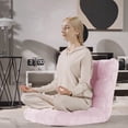 thumbnail image 2 of Costway Chaise de Sol Réglable à 14 Positions, Chaise de Jeu Paresseuse Pliante, Sofa Coussiné, Nouveau, Rose Pâle, 2 of 10