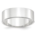 thumbnail image 1 of Bague Plate Légère en Or Blanc 14K 7 mm Taille 9, 1 of 3