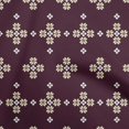 thumbnail image 1 of oneOone Viscose Jersey Chocolate Brown Fabric Geometric Fair Isle Pattern Sewing Material Print Fabric By The Yard 60 Inch Wide, 1 of 4