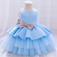 thumbnail image 4 of Robe de Princesse pour Filles Enfants Filles à Volants Princesse Demoiselle d'Honneur Robe de Concours Anniversaire Fête Robe de Mariage, 4 of 9