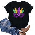 thumbnail image 5 of TIMIFIS T-Shirts pour Femmes Été Décontracté Coupe Classique Manches Courtes Col Rond T-Shirt Ample Carnavals Imprimé Graphique Tee, 5 of 5
