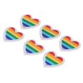 thumbnail image 1 of Iron On Patches, Multipurpose Rainbow Heart Patches Mini Portable DIY  For Sewing For Clothing Repair White Border, 1 of 8