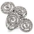 thumbnail image 1 of Alamode LO1590-8 Women Rhodium Brass Ring with AAA Grade CZ in Clear - Size 8, 1 of 1