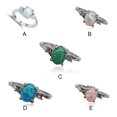 thumbnail image 3 of thinsony Female Silver Ring Portable Zircon Rhinestone Rings Girlfriends Bridal Ornaments Jewellery Accessory Wedding Engagement Pink Size 8, 3 of 8