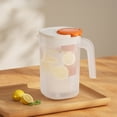 thumbnail image 1 of Fufafayo Large-Capacity Water Pitcher, 2200ML High-Temperature Jug, Refrigerator Beverage Bucket, Plastic Fruit Tea Pitcher for Summer Drinks Kitchen Dining Room, 1 of 6